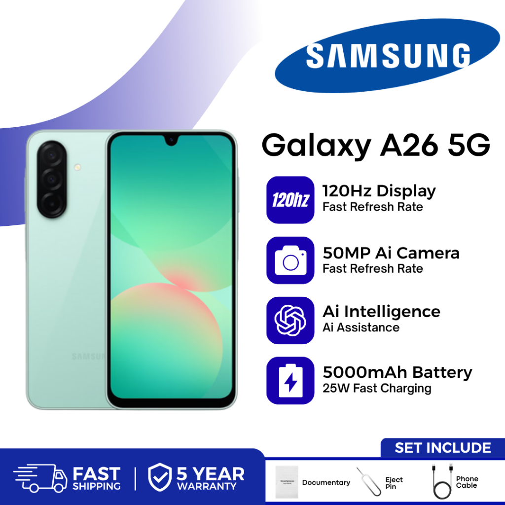 Galaxy A25/A26 5G 8GB+256GB Smartphone | 5000mAh | 6.7-inch Actual display | 100% AUTHENTIC