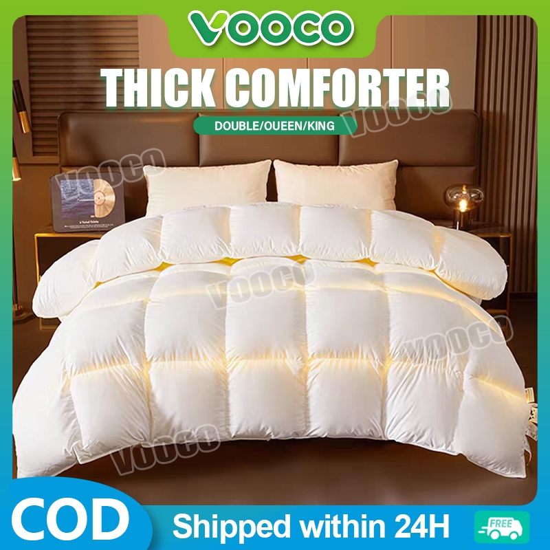 Thick White Kumot Comforter 100% Cotton Duvet Filler Queen/Single/Double Size Hotel Quality Blanket