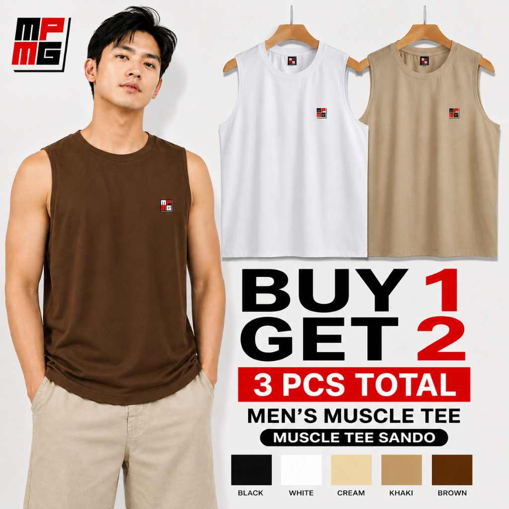MPMG Buy 1 Get 2 Sando Tank Top Clothes Menswear Lingerie Vest Shirts Tropical