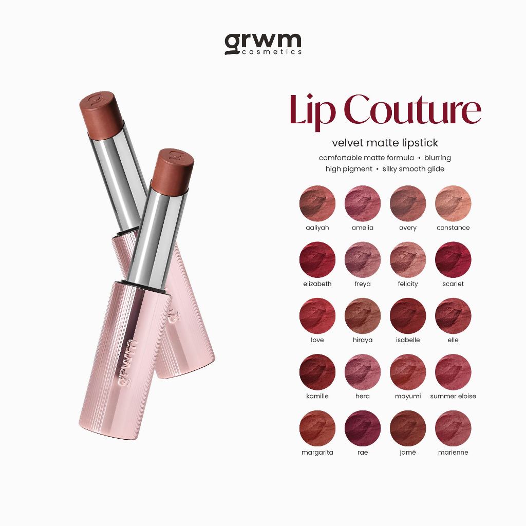 GRWM Cosmetics Lip Couture - Velvet Matte Lipstick [customizable, blurring, high pigment]