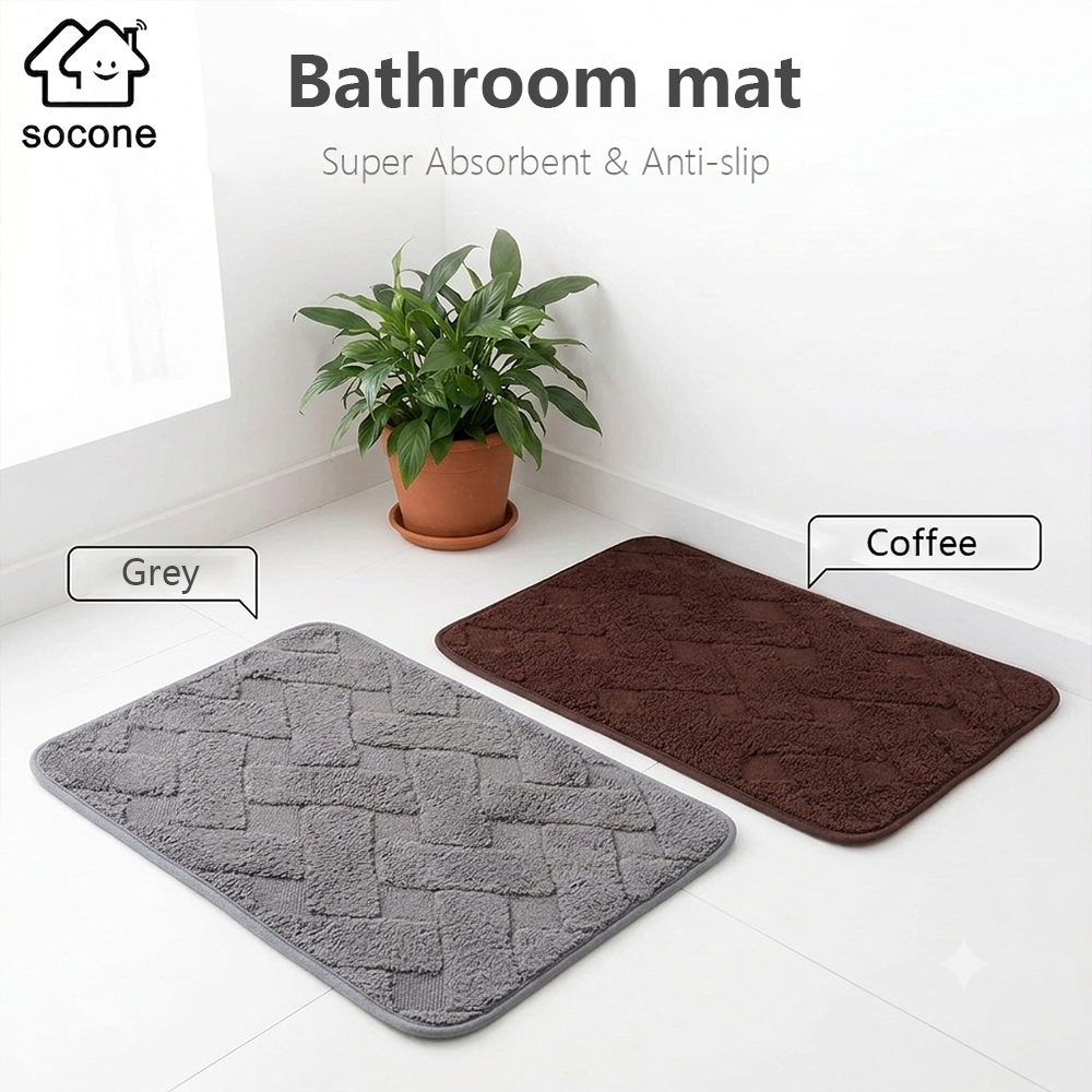 Socone Anti-Slip Area Rug Rectangle Floor Mat Doormart Bath mat (40cmX60cm)