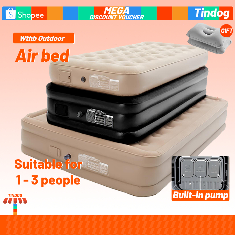 Air Bed Single Queen King Size Inflatable Bed Family Size For Camping Travel With Electric Pump