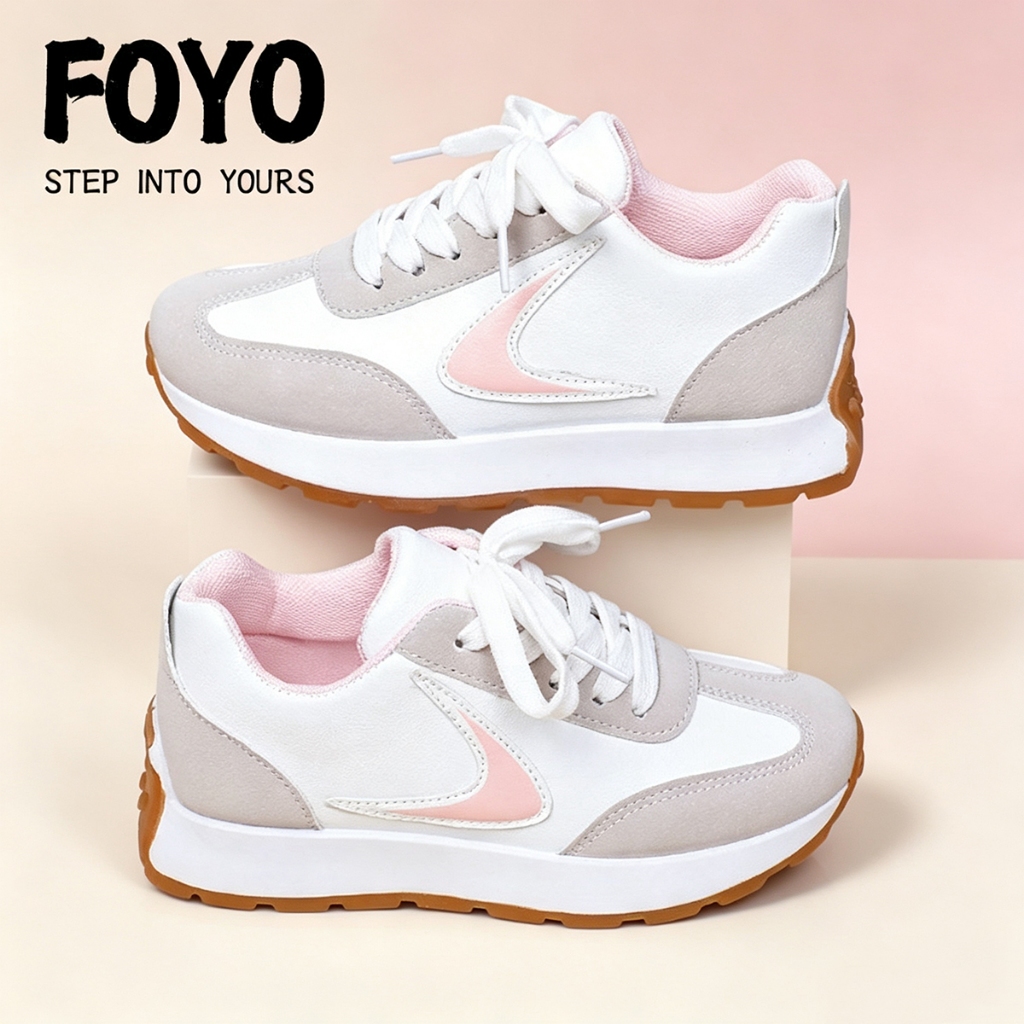 FOYO Rubber Shoes For Kids Girls Casual Sports Shoes Fashion Outdoor Sneakers Soft Shoes Size 26-37