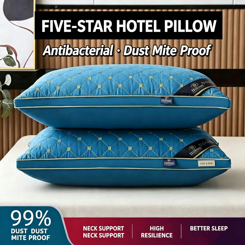 Hilton Hotel Pillow Set – Breathable and Soft for Restful Sleep