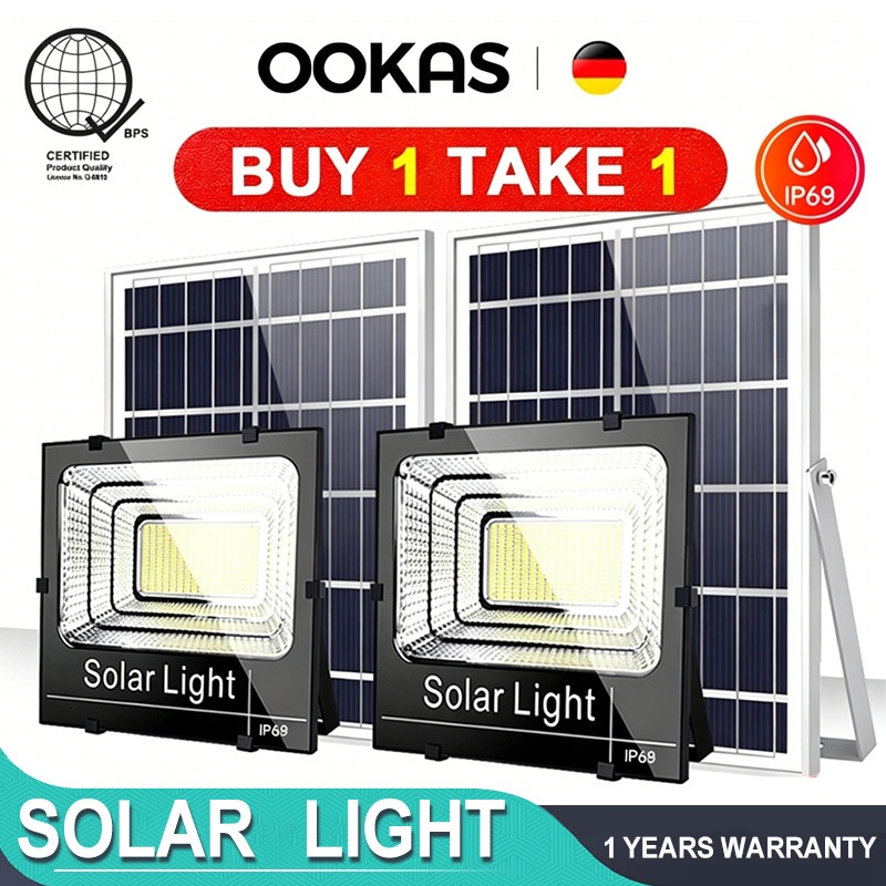 OOKAS Solar Light Outdoor LED Waterproof Street Lamp With Remote