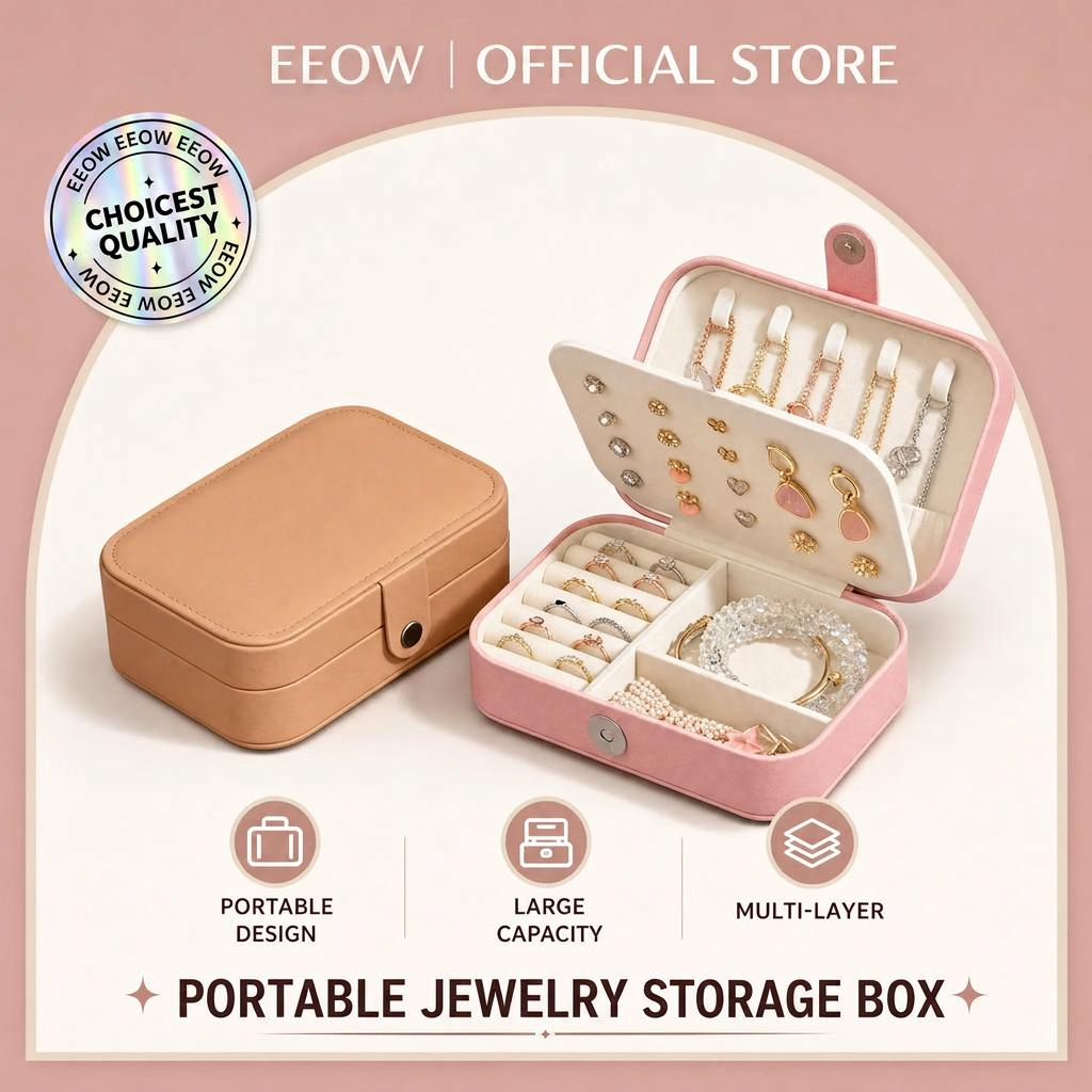 COD Portable Travel Jewellery Jewelry Earrings Ring Pendant Accessories Storage Box Organizer Case