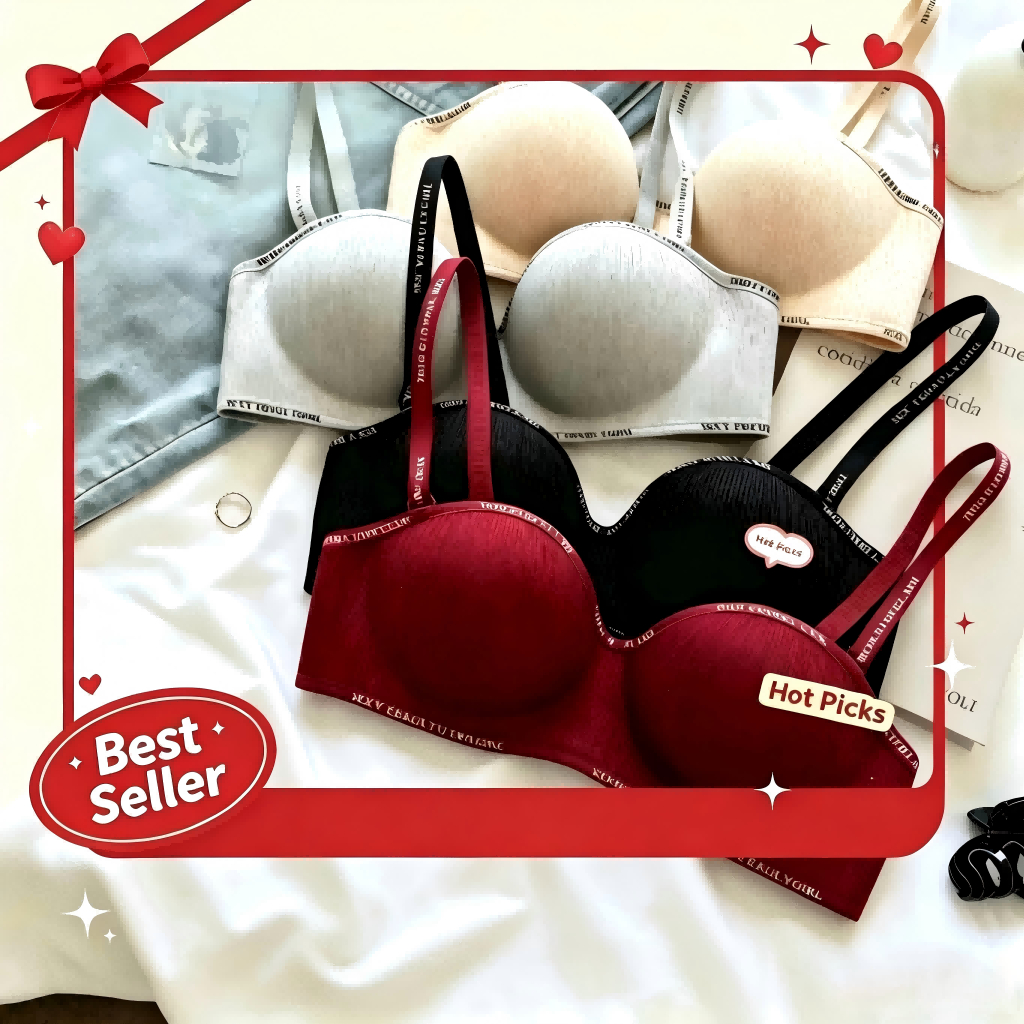 <Verra Bra>Push Up Bra for Women 3CM Thick Cup Pure Cotton Comfortable Breathable Ladies Lingerie