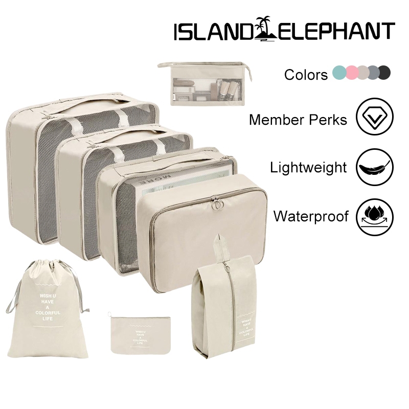 ISLAND ELEPHANT 8 In 1 Travel Organizer Bag Set