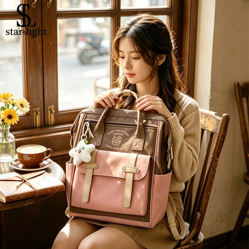 Ice cream Korean backpack for women school bag original Large capacity waterproof travel bagpack