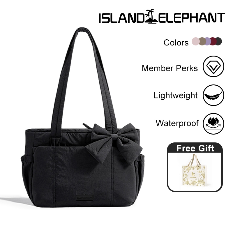 ISLAND ELEPHANT Work Tote Bag Waterproof Large Capacity Lightweight Shoulder Bag