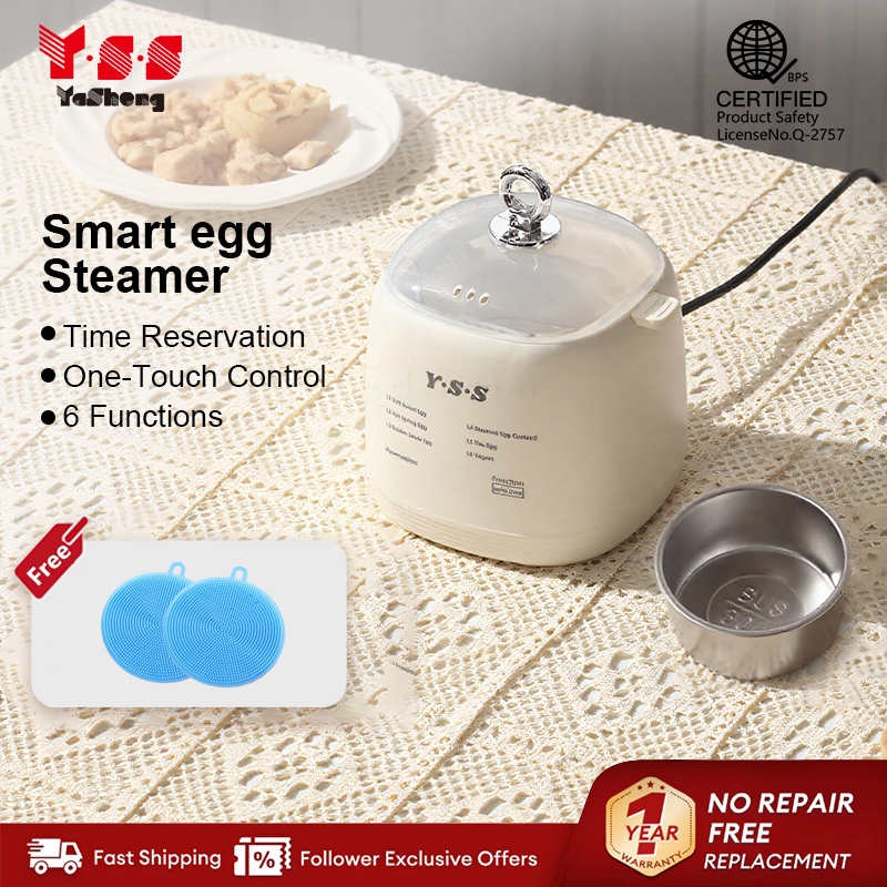 Y·S·S Egg Boiler Multifunctional Cooker 6 Modes 24h Timer Touch Control Steaming Egg Custard Yogurt