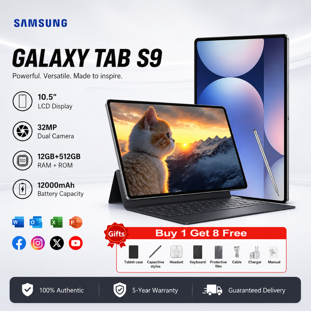 Galaxy Tab S9 10.5" Android Tablet | 16GB RAM 512GB ROM | Gaming | Online Class | Drawing