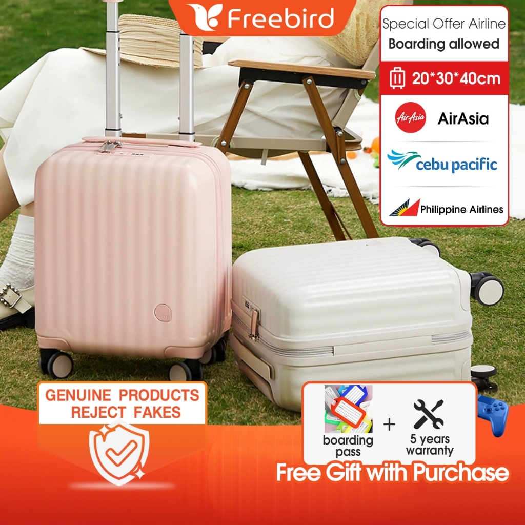 Freebird 14 Inch Mini Luggage Maleta Lightweight Carry On Travel Suitcase Spinner Wheels Ready Stock