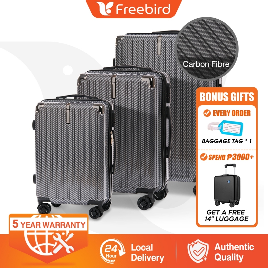 Freebird Carbon Fiber Luggage Lightweight 20/24/28 Inch Upgraded Hand Carry Durable Travel Bag