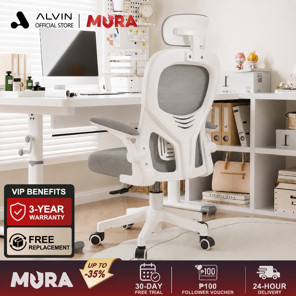 ALVIN Ergonomic Office Chair Mesh High Back Computer Chair Gaming Study Chair【30-Day Free Trial】