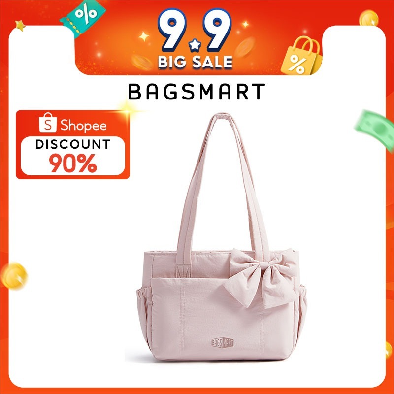 BAGSMART Fashion Tote Bag Letweight Sling Shoulder Bag 13" Laptop Baguette Bag Handbag for Women