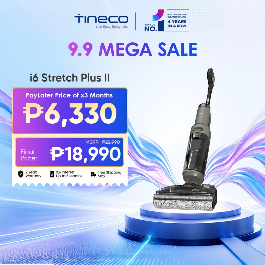 [NEW] Tineco Floor One i6 Stretch II Wet Dry Vacuum Cleaner | 20 kPa | Quiet Mode | FlashDry