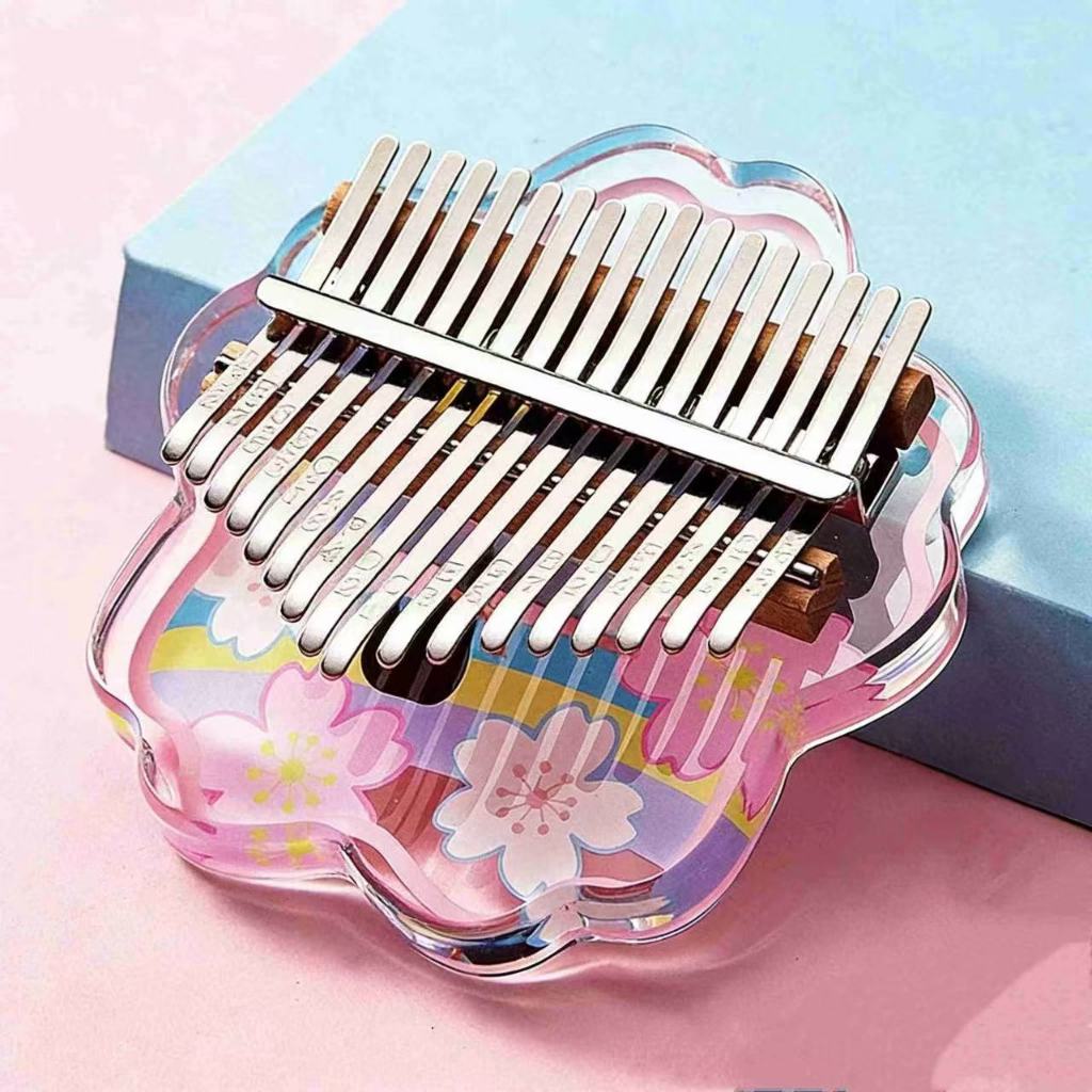 Thumb Piano Kalimba Piano 17 Tone Cabalin Boys and Girls Beginner Crystal Kalimba Musical Instrument