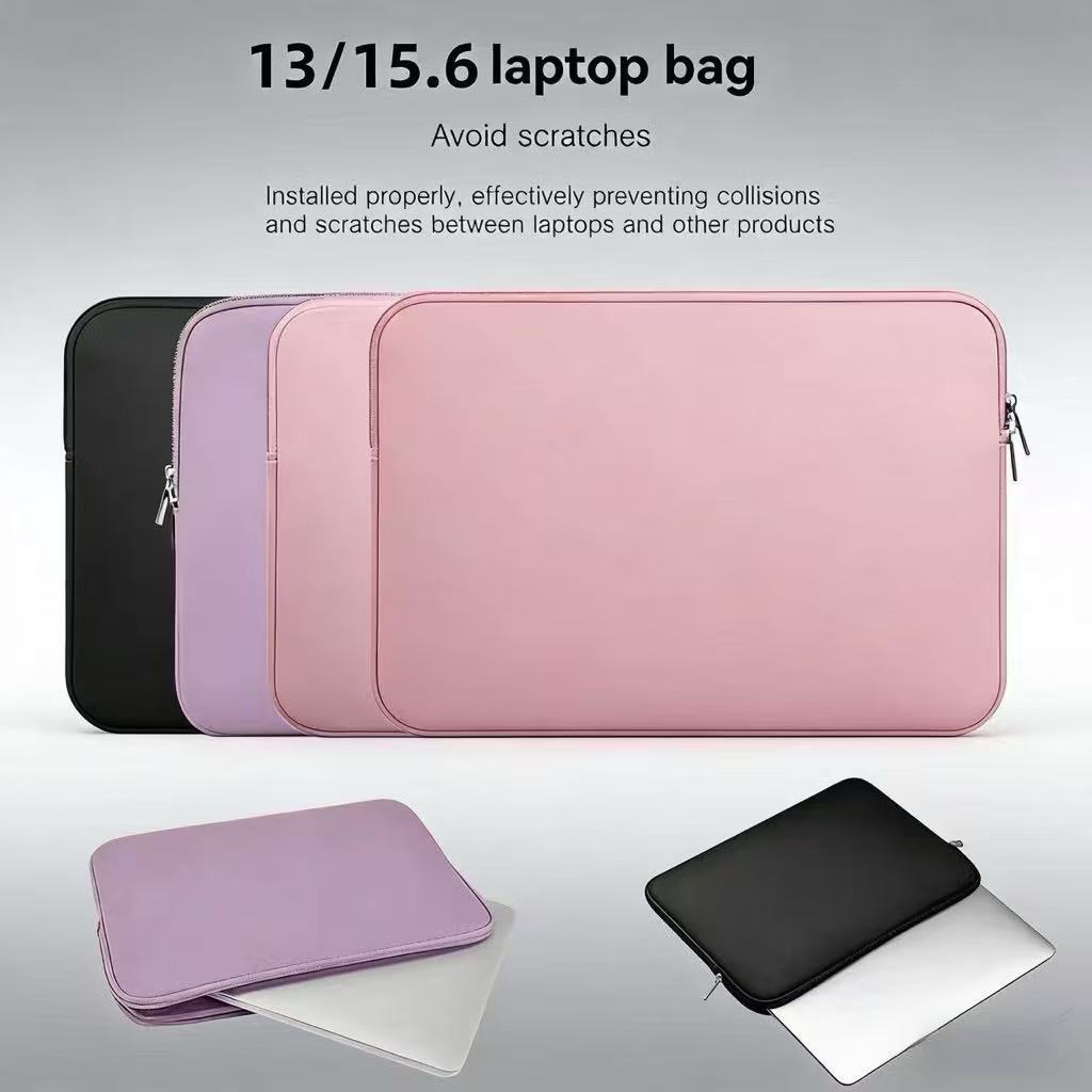 Stylish Zippered Soft Laptop Sleeve Case for 13/14/15 Inch Laptops Protective Lightweight Durable