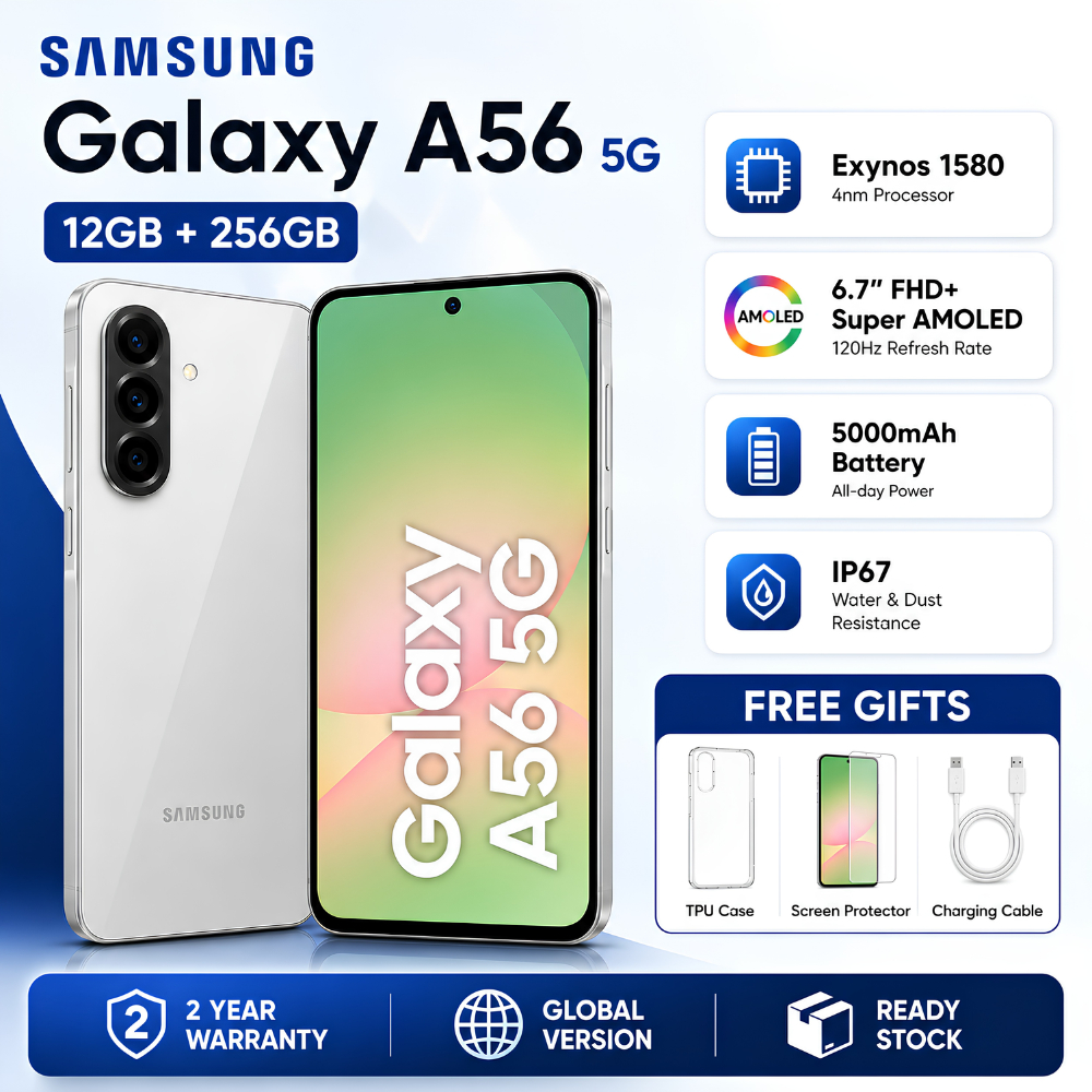 Samsung Galaxy A56 5G | 12GB+256GB | 6.7" FHD+ Display | Android Smartphone | 5000mAh Battery
