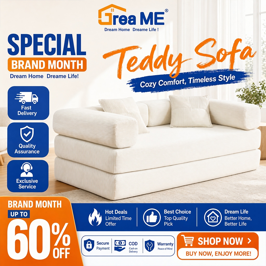 DreaME Modern Minimalist Modular Sofa Bed Set Vacuum-Packed boxed Compressed Sofa Bed