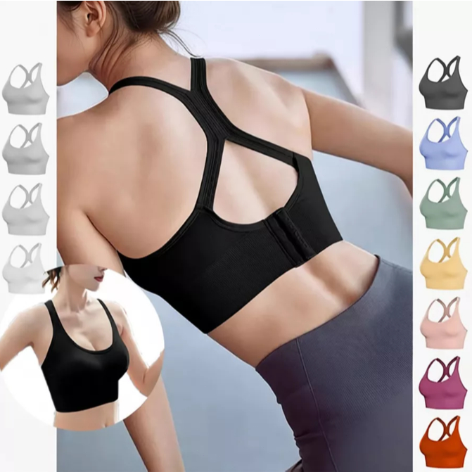 Korean cross back sports bra women Outdoor Sports Yoga Comfy Bra For Plus Size Bar