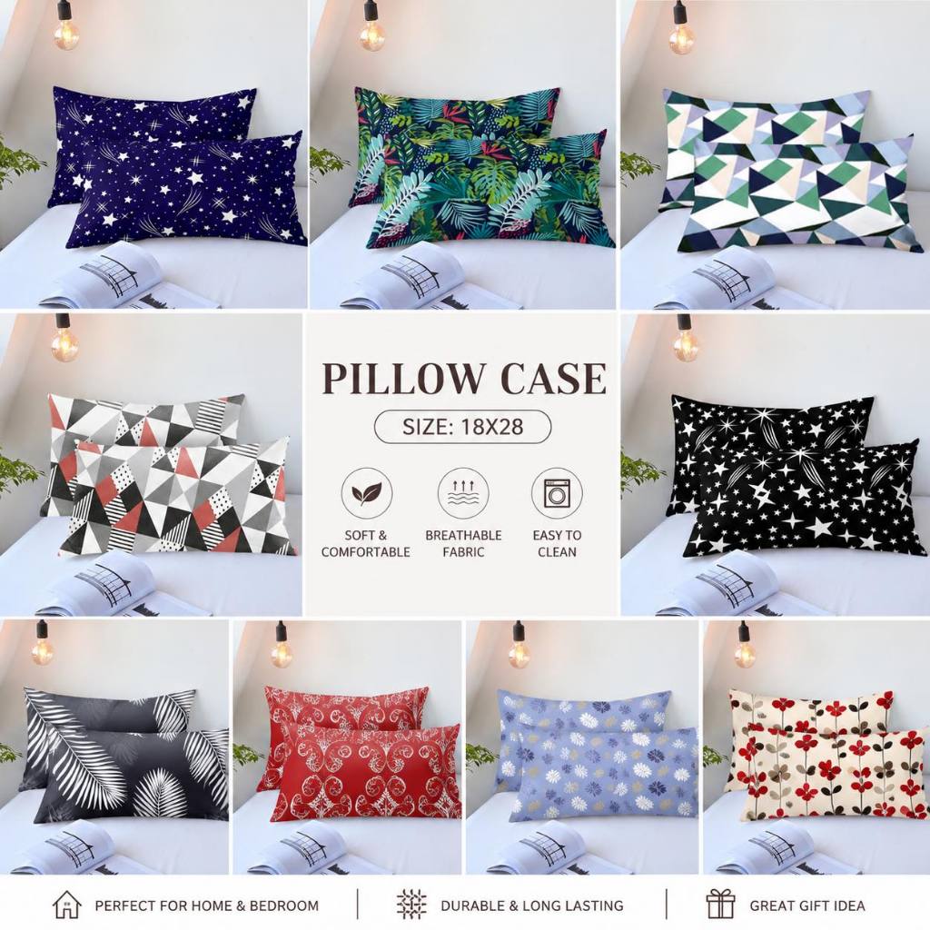 Poly Cotton Pillow Case 18x28in Soft Comfort Large Size Punda Ng Unan 1pc