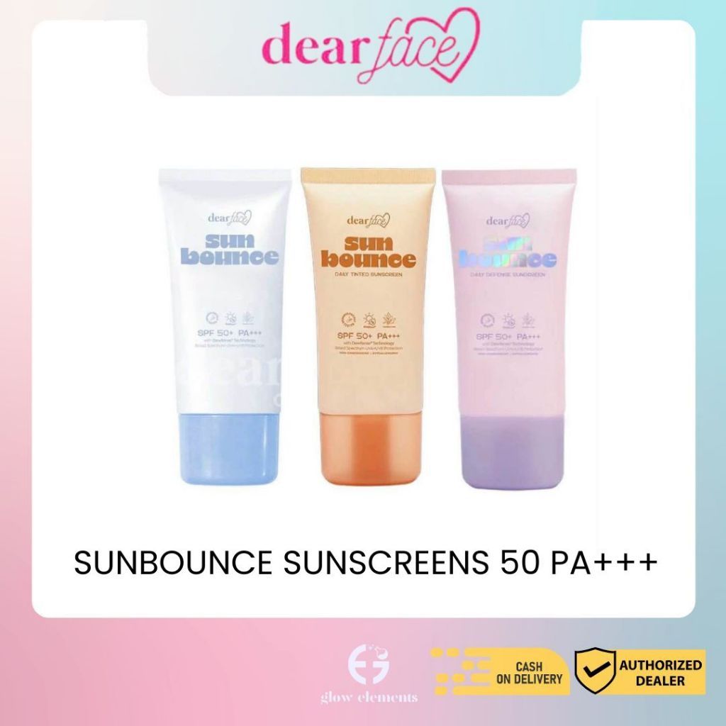 [SUNSCREEN + TINTED] Dear Face Skin SUNBOUNCE Daily Defense Sunscreen Tinted Sunscreen SPF 50 PA+++