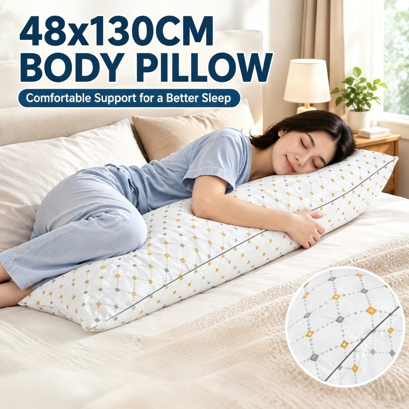Body Pillow 48x130cm Printed Long Pillow Soft Sleeping Hug Cushion Bedroom Home Decorative Pillow