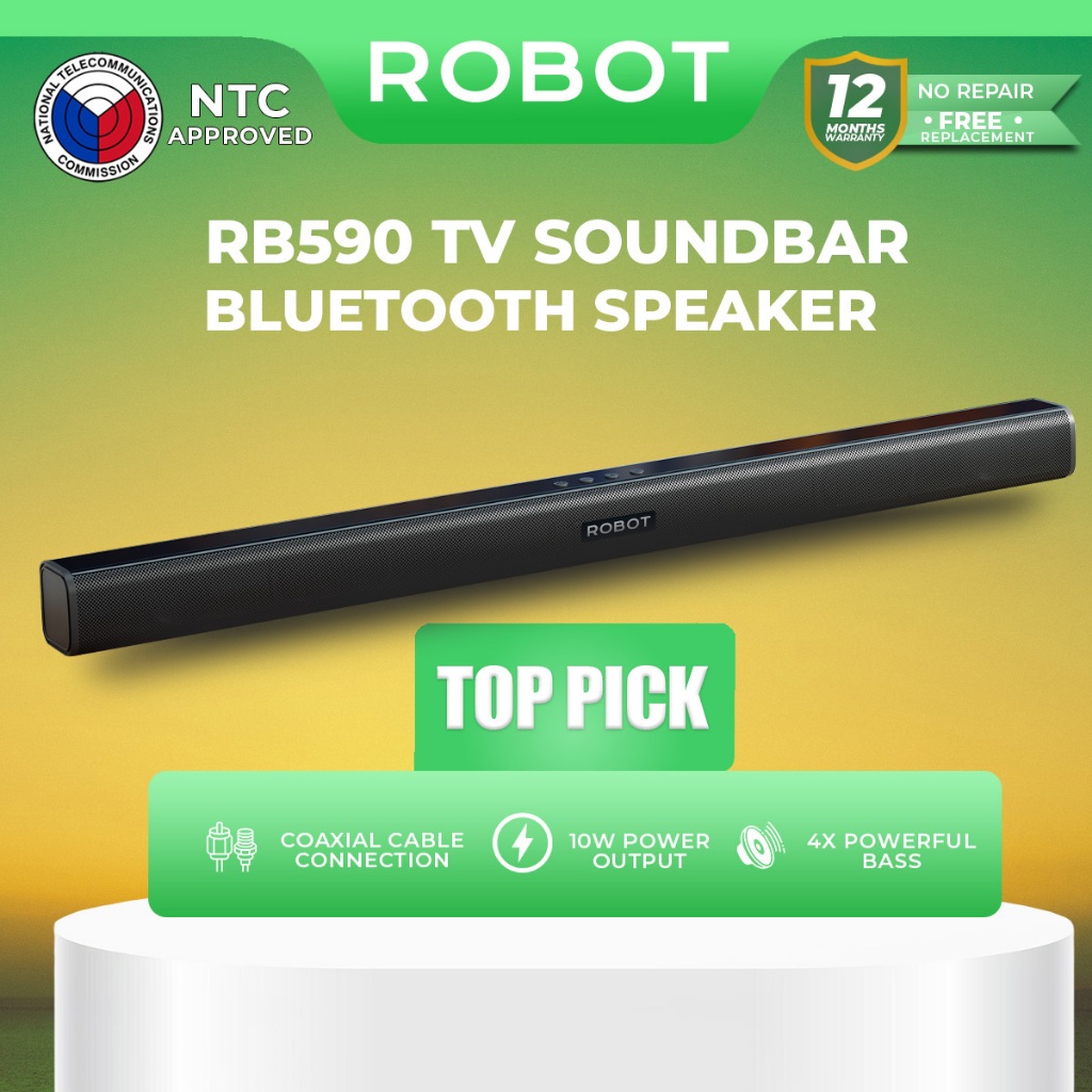 Robot RB590 Soundbar Bluetooth Speaker Wireless TV Home Theater Dual Connection AUX Coaxial Speaker
