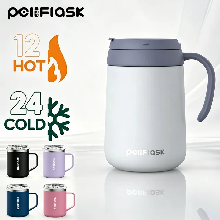 Peliflask Stainless Steel Coffee Mug With Leakproof Lid Vacuum Insulation Hot And Cold Tumbler