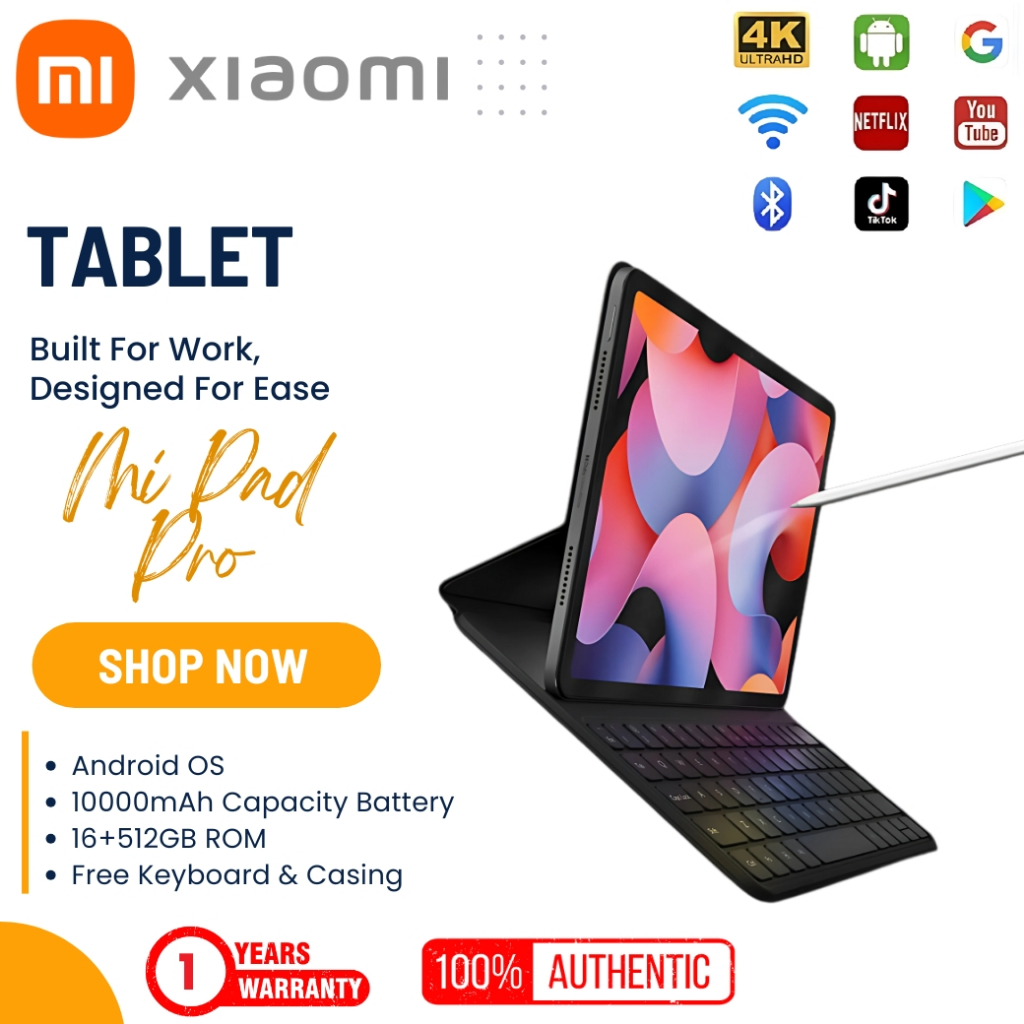 Xiaomi Tab 10.5 Pro 16+512GB Tablet | Ultra Fast Android 12 | HD Display | Online Learning & Gaming