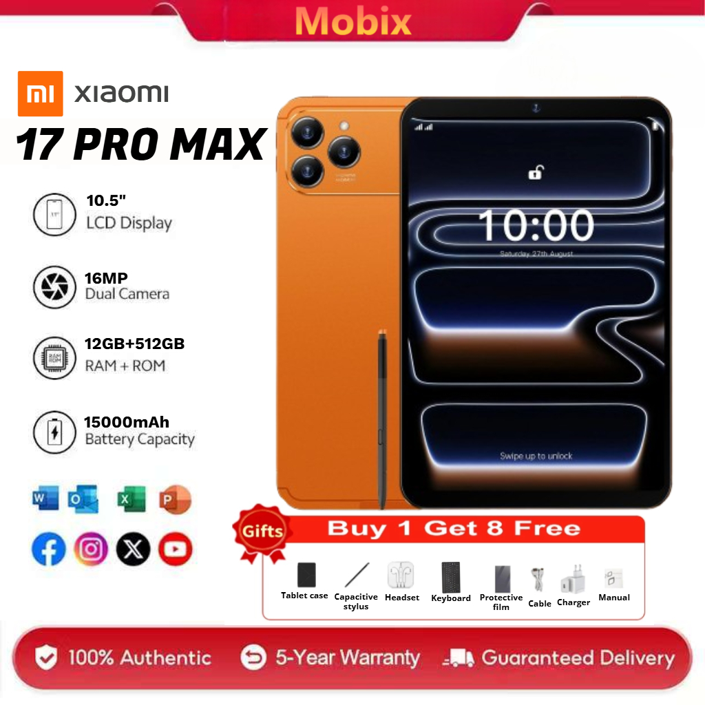[2026]Mi Tab 17 Pro Max 11" 5G Tablet | 16GB RAM 512GB ROM | Dual SIM | Android Tablet