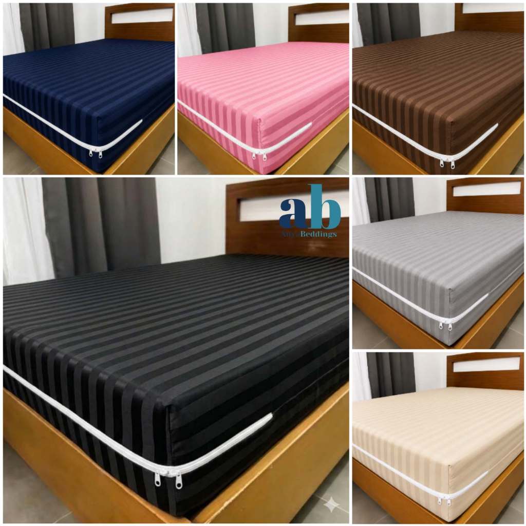 HOTEL QUALITY FOAM /BED COVER SATIN STRIP WITH LONG ZIPPER – CANADIAN COTTON