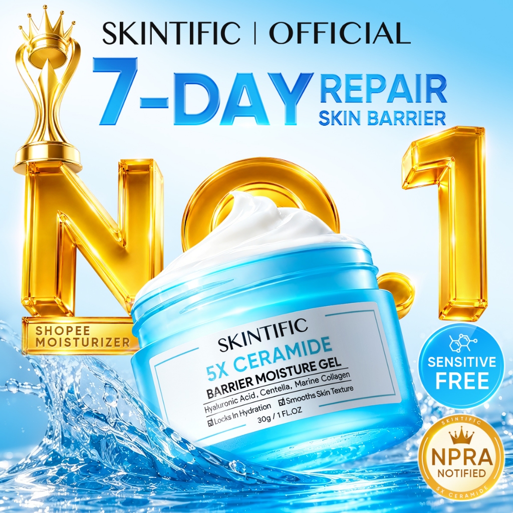 [BEST SELLER] SKINTIFIC 5X Ceramide Facial Repair Skin Barrier Hydrating Moisturizer Skincare Smooth