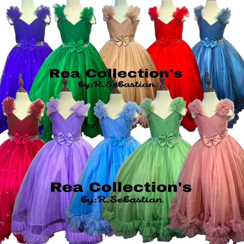 FLOWERGIRLS GOWNS PLEATED TULLE RAFFLES