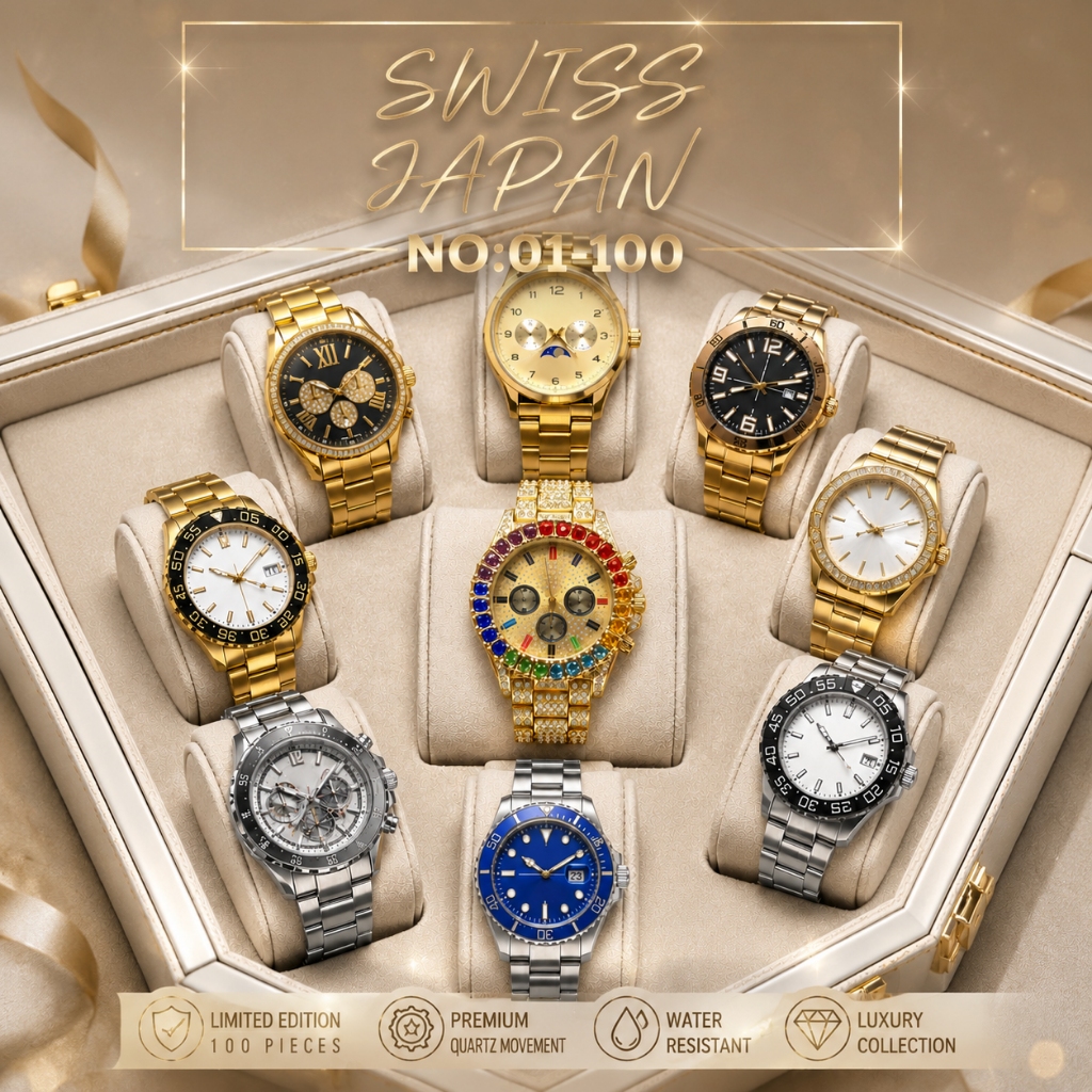 SWEET JNJ FASHION SWISS/JAPAN MADE QUALITY LUXURY WATCH FOR WOMEN/MEN/FASHION/CASUAL/BUSINESS