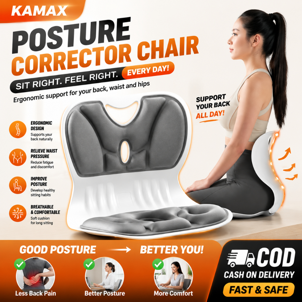 Office Chair Cushion Posture Corrector Chair Ergonomic Support Lumbar Back Pain Relief