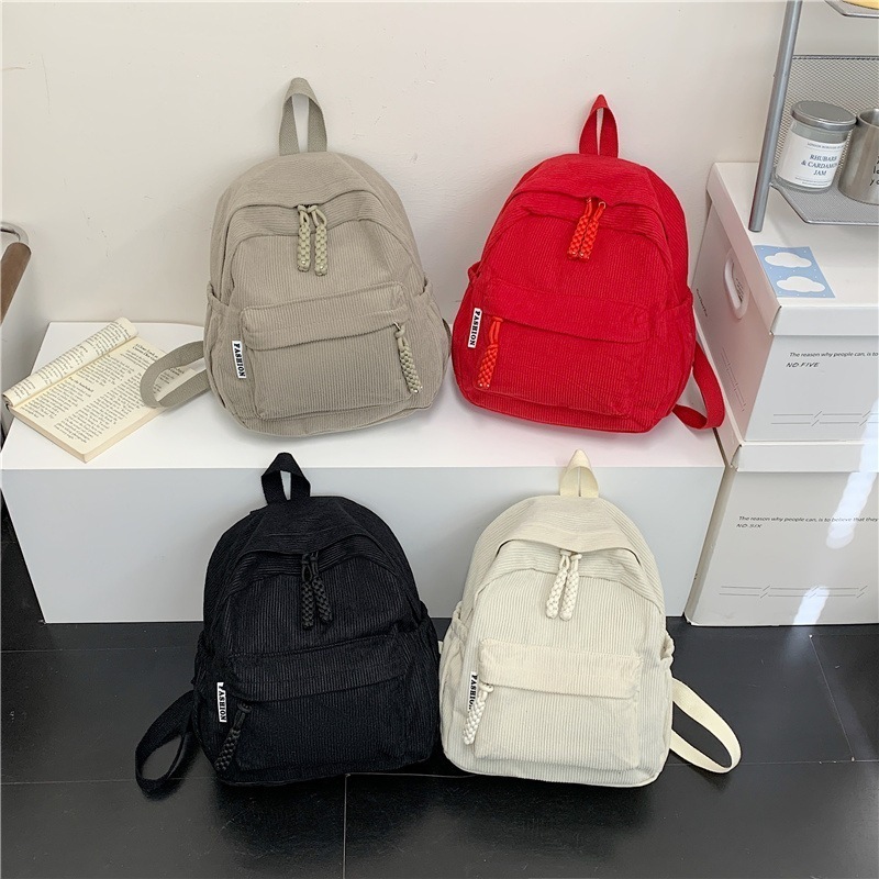 【CT】New Corduroy Mini Backpack Fashion Small Backpack for Women Casual Bag Outdoor Travel Backpack