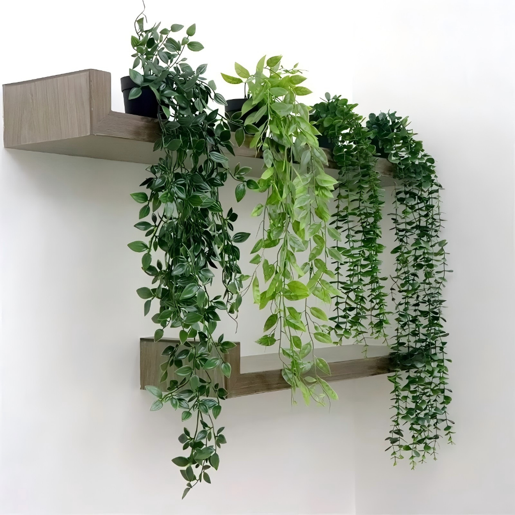 Artificial Hanging Potted Plant Wall Decor for Home, Patio, Indoor, Outdoor