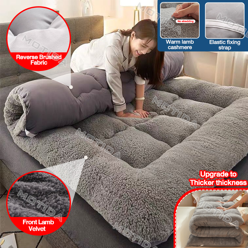 Thicken Lamb Mattress Velvet Sheet Foam For Bed Foldable Latex Mattress 10cm Thick Tatami Bed