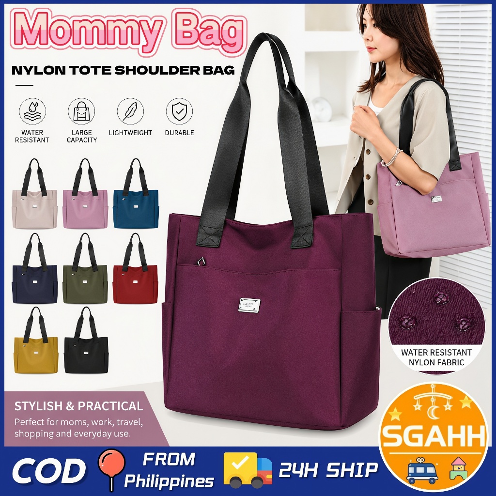 Large capacity Mom Women's bag Korean Fashion Handbag canvas high-end texture Shoulder for girls