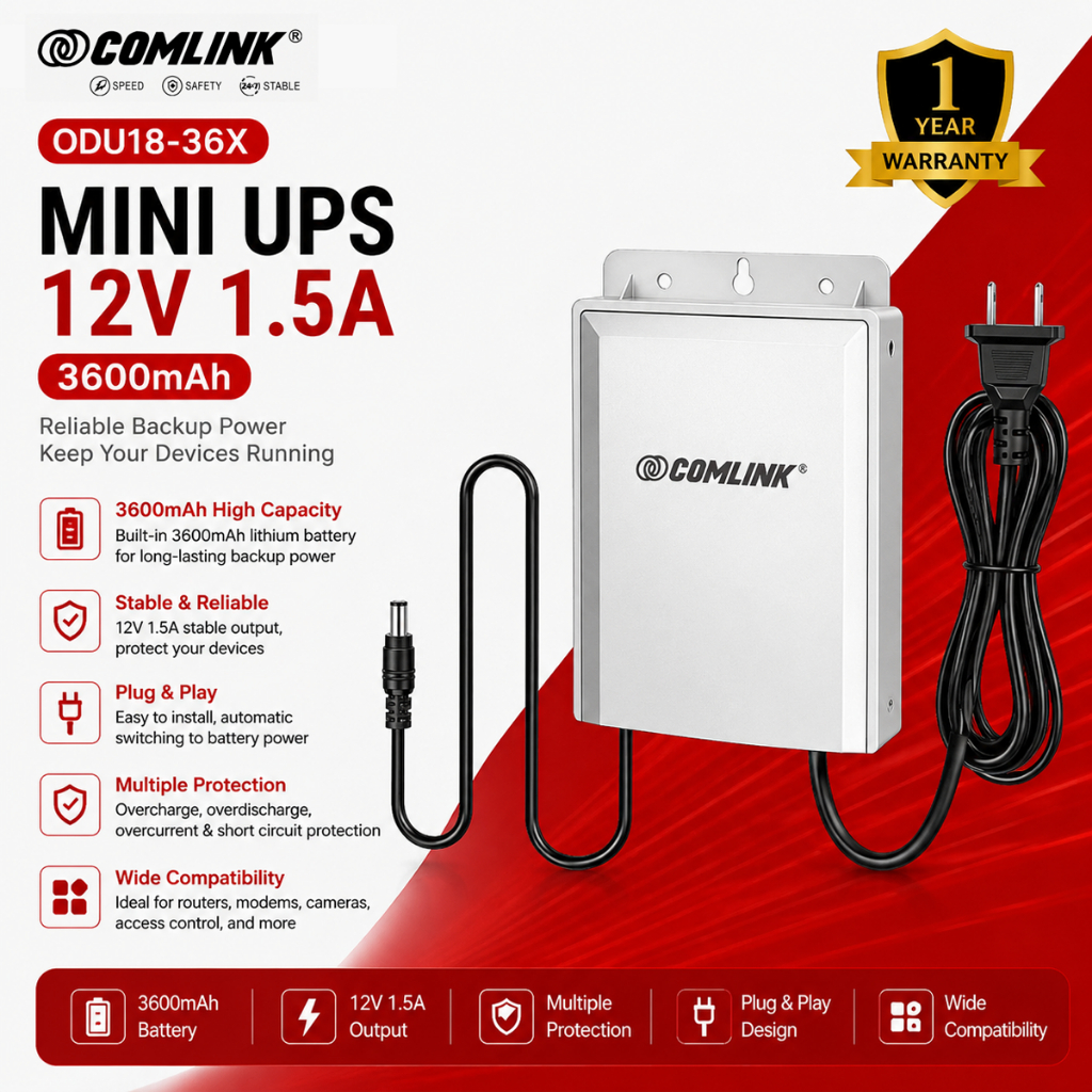 COMLINK Mini UPS 12V 1.5A 3600mAh Battery Backup For WiFi Router ONU Modem CCTV DC UPS Power Supply