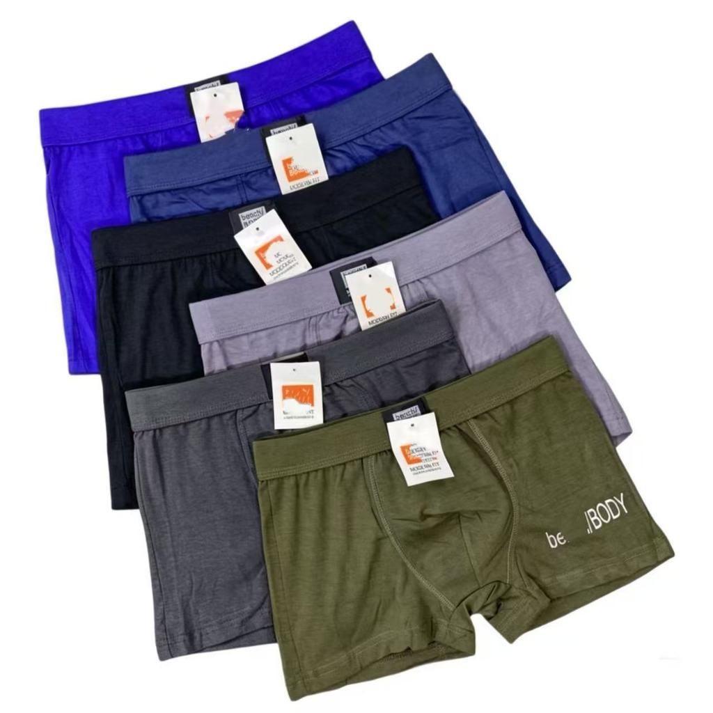 ✔COD 3pcs/6pcs Plain Boxer Brief high quality 100% cotton for Men