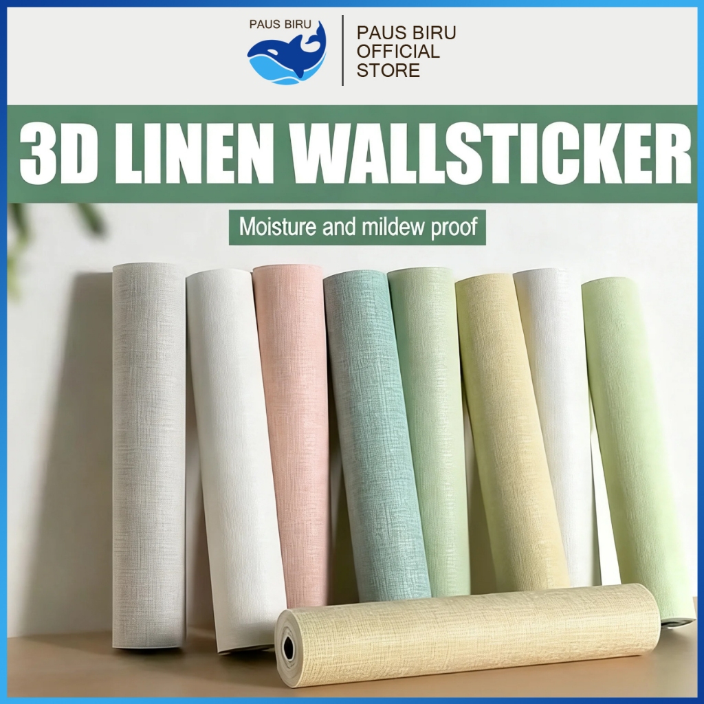 3D Thicken Linen Wall Sticker Self-Adhesive Foam Wall Waterproof Anti-Collision Home Decor-COD