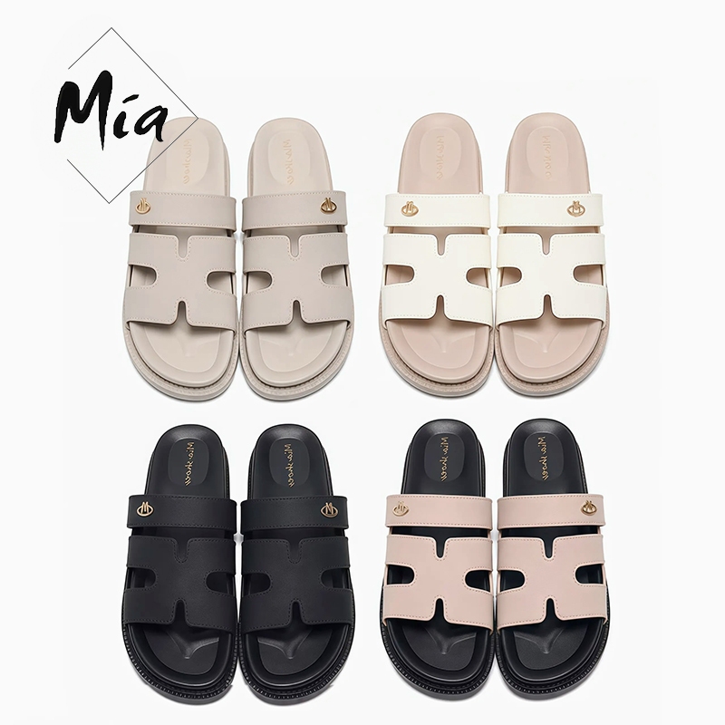 MIA Sandals for Women with Two Strap Comfortable Casual Fashion Outside Slippers