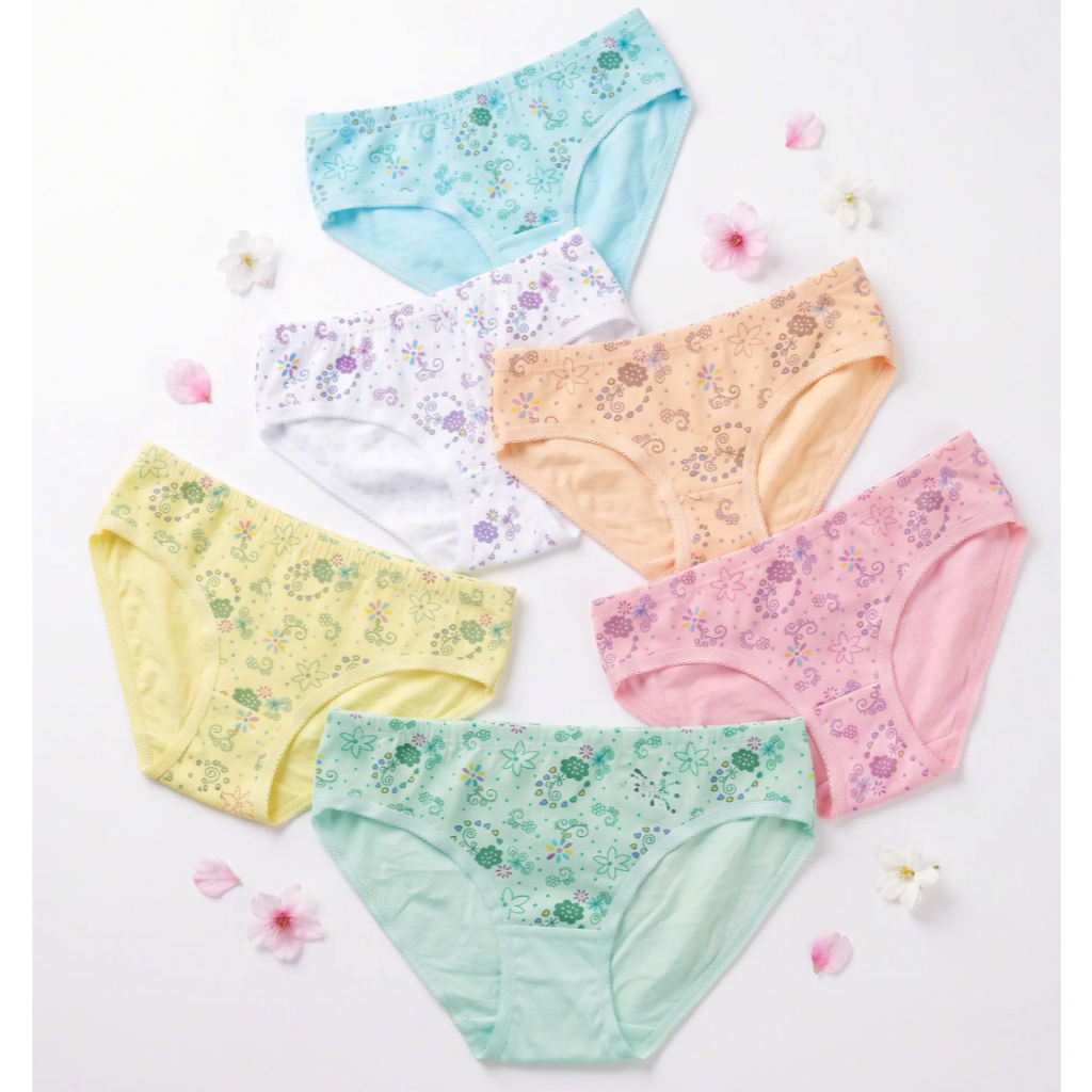 SOEN 12 pcs Authentic Printed Women Cotton Panties Bikini Underwear Pack Briefs S M L XL 2XL