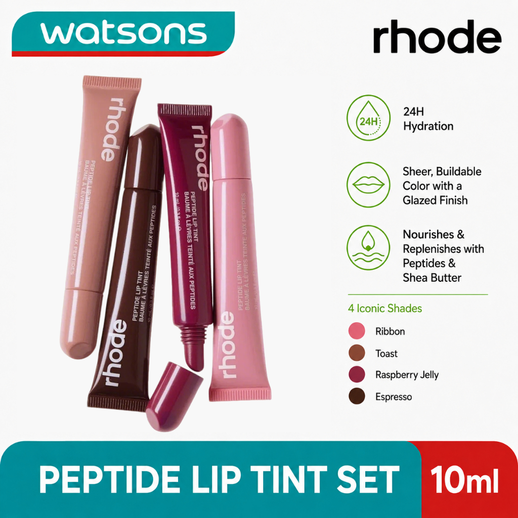 10ml Rhode Hydrating Lip Tint & Treatment for Soft, Plump Lips Four color shades