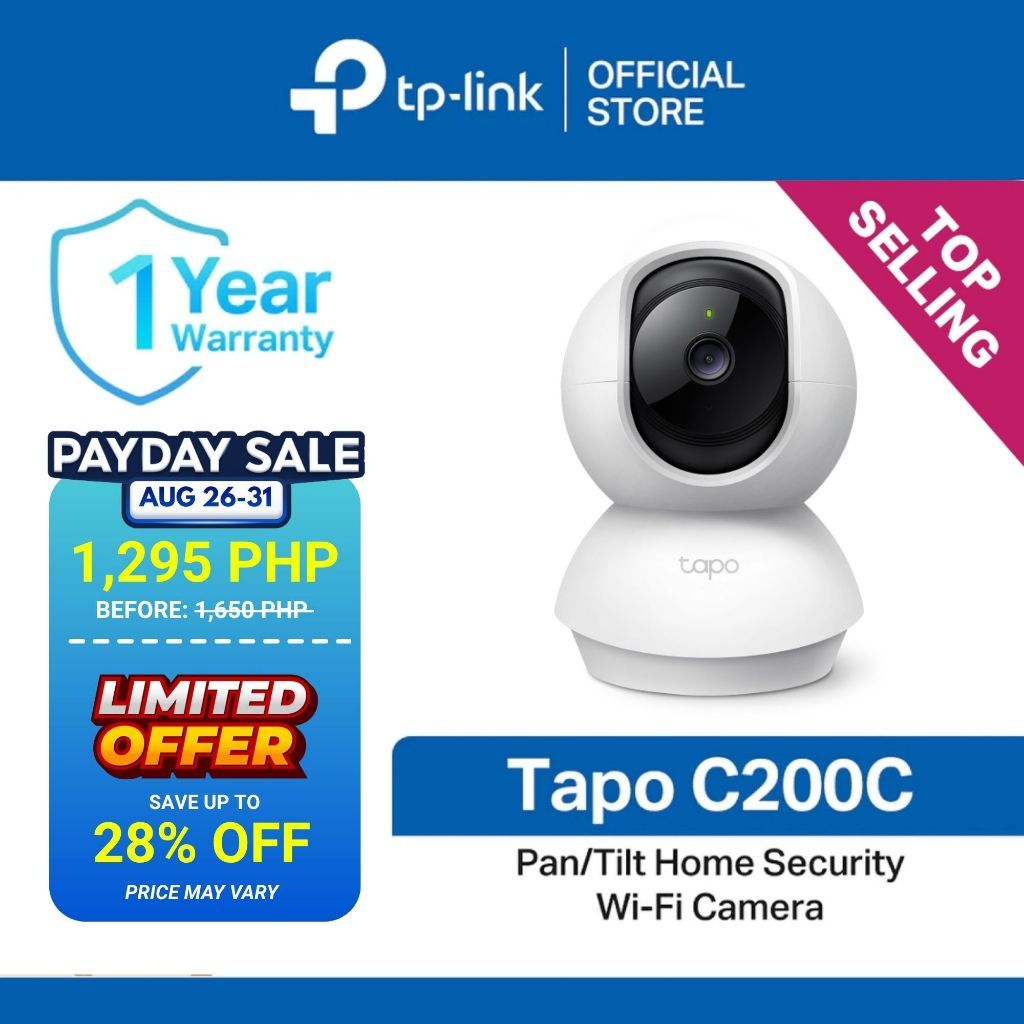 TP-Link Official Store | Tapo C200C | Indoor | Security CCTV Camera | Mic & Speaker | SD Card | IP