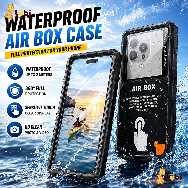 Universal Waterproof Diving Phone Case - Fully Enclosed for 6.9-Inch Screens Outdoor Use